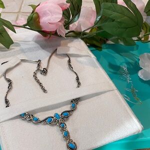 Carolyn Pollack Sterling Silver Turquoise Y-Necklace